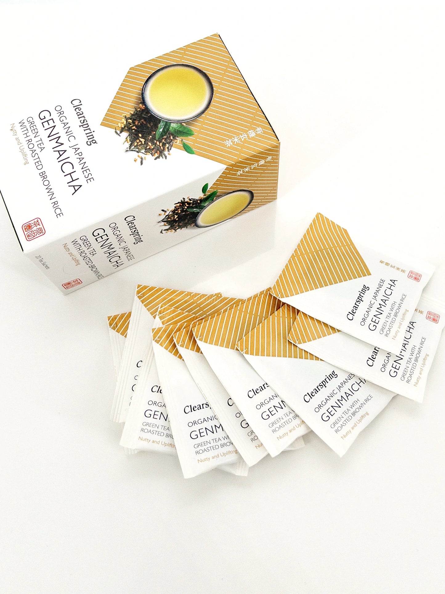 Genmaicha – Bio-Grüntee mit geröstetem Reis – 20 Beutel x 1,8 g – Clearspring