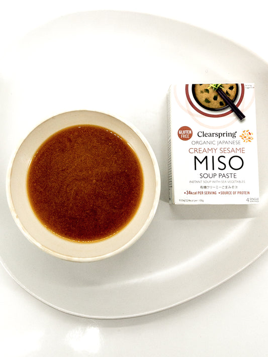 Soupe miso instantanée bio au sésame Crémeux - 4 x 15 g - Clearspring