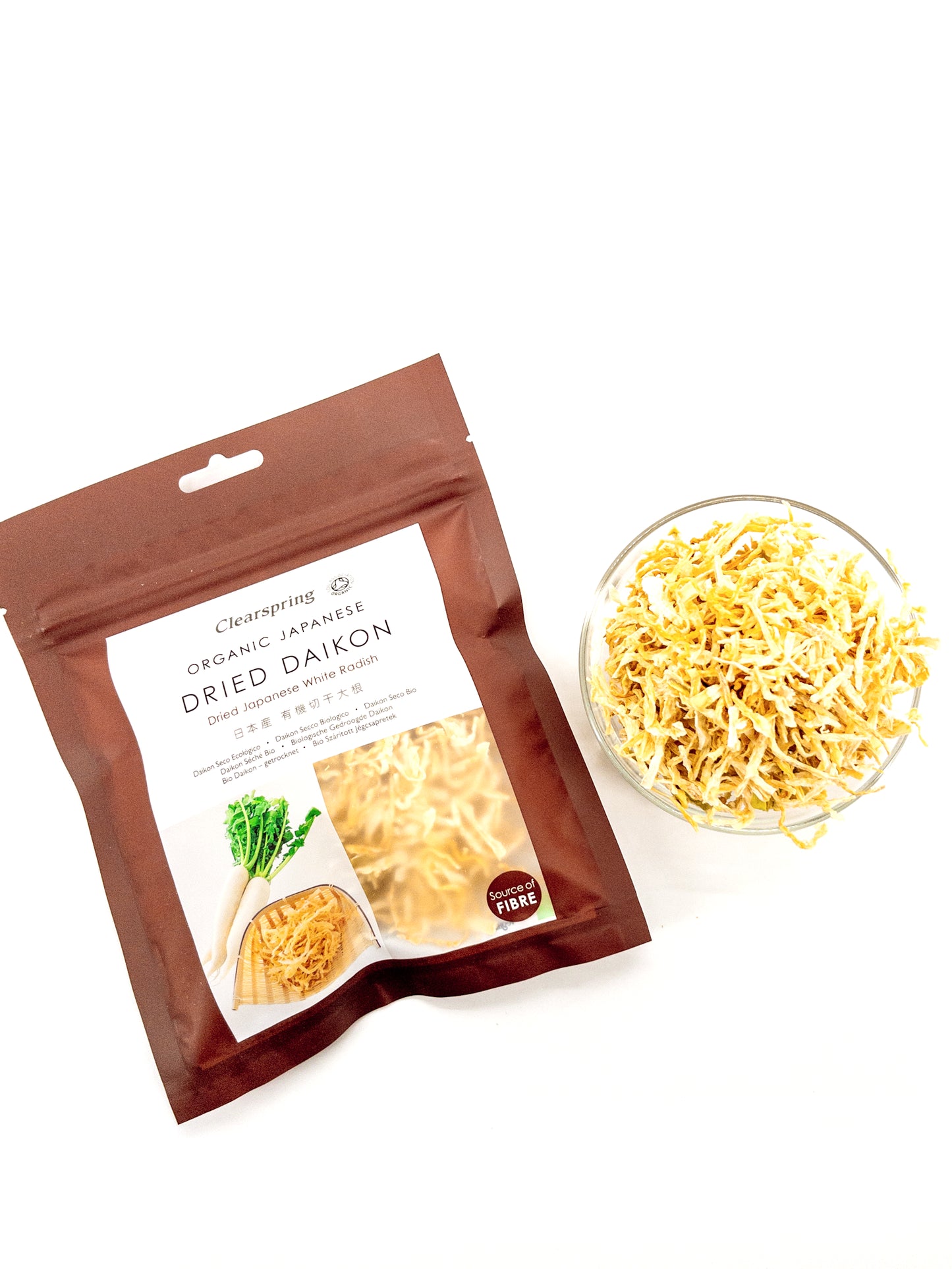 Sengiri Daikon – Radis daikon râpé et séché bio – 30 g – Clearspring