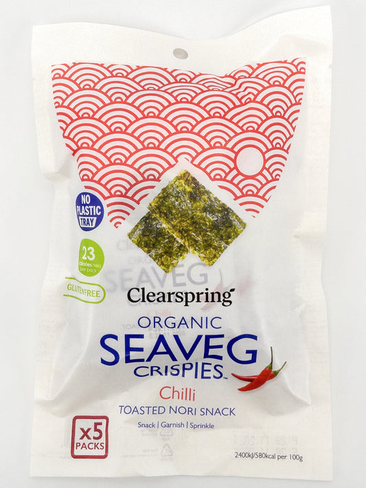 Paquet de chips d'algues au chili bio Clearspring | Épicerie en ligne Eat In Japan