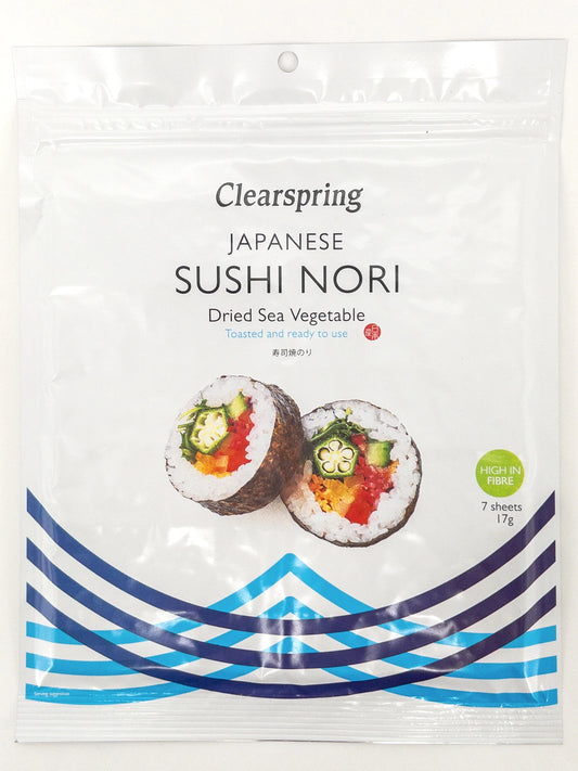 Sushi Nori – Feuilles d’algues pour sushi – 17 g – Clearspring