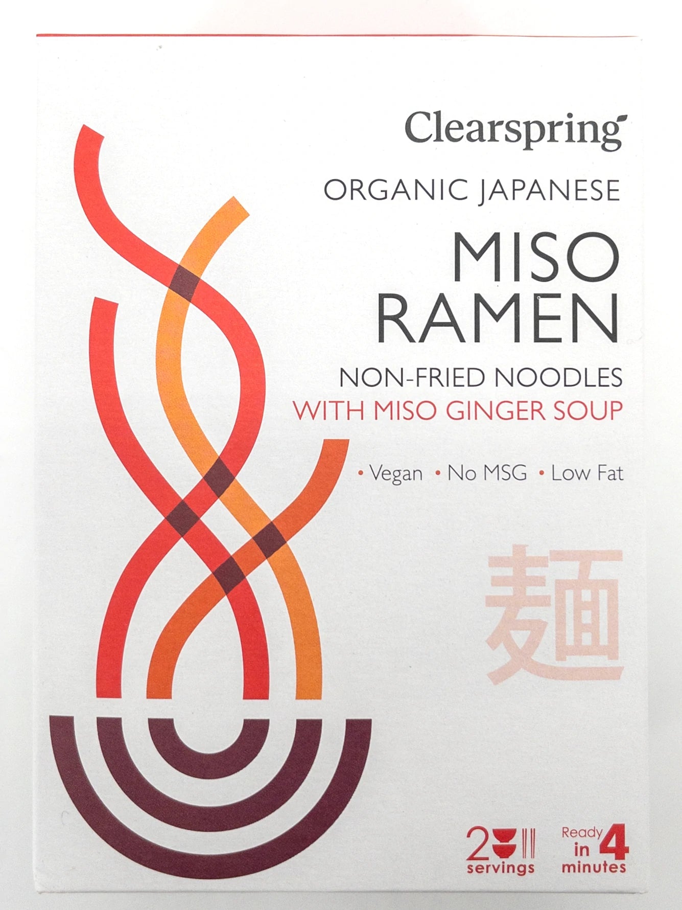 Ramen instantané bio au miso et gingembre – 210 g / 2 portions – Clearspring